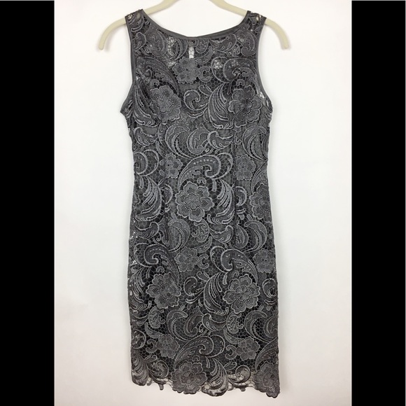 Cache Lace Dress Gray Size 0 - Picture 2 of 4